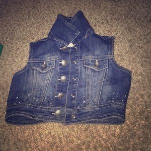 Girls denim vest